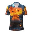 thumbnail image 1 of Yiaed Glowing Mushroom In ForestPrint Men's Short Sleeve Polo Shirt,Golf Polo for Men Three-Button Golf Shirt Athletic Casual Collared T-Shirt- X-Large, 1 of 7