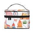 thumbnail image 1 of Yiaed Gnome Camping Print Makeup Bag Travel Cosmetic Bags for Women Girls Zipper Pouch Makeup Organizer, 1 of 4