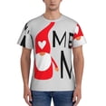thumbnail image 1 of Yiaed Gnome Home With A Cute Gnome Print Mens Short Sleeve Tight Fit T-Shirt, Crewneck Casual Tee-Medium, 1 of 5