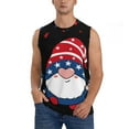 thumbnail image 1 of Yiaed Gnome Independence Day Print Men's Singlet Vests Summer Running Muscle Tank Tops Gym Undershirt Round Neck Sleeveless for man, 1 of 5