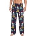 thumbnail image 1 of Yiaed Gnome With Mushroom Print Men's Lounge Pants, Loose PJ Bottoms, Long Pajama Pants for Men-Medium, 1 of 5