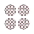 thumbnail image 1 of Yiaed Gnomes and Hearts Print Leather Coasters for Drinks - Cup Coasters Coffee Table Kitchen Table Bar, Home & Office Gifts Handmade Drink Coasters-Round Shape, 1 of 6