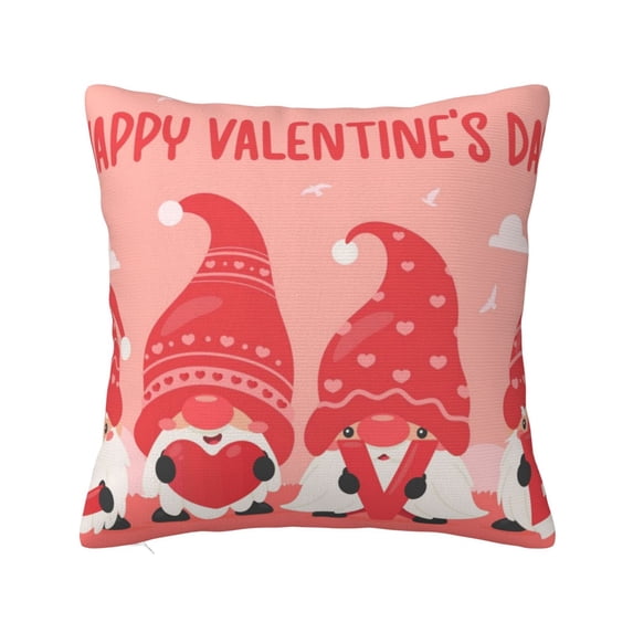 Yiaed Gnomes Hold The Letters LOVE Print Pillow Covers Super Soft Decorative Square Throw Pillow Covers Case Cushion Covers for Sofa Couch Bedroom Car Decor(No pillow core)-18"x18"
