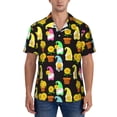 thumbnail image 1 of Yiaed Gnomes With Sunflowers Print Hawaiian Shirt for Men Short Sleeve Button Down Shirts Beach Shirts for Men-X-Large, 1 of 1
