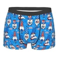 thumbnail image 1 of Yiaed Gnomes in USA Print Men's Soft Cotton Boxer Shorts Breathable Boxers Underwear Moisture-Wicking Underwear Stretch Boxer Briefs for Man-Small, 1 of 5