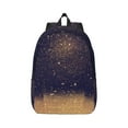 thumbnail image 1 of Yiaed Gold Black Glitter Print Backpack, Premium Laptop Backpack, Travel Backpack for Women, Lightweight Backpacks, Comfortable Back Pack-Medium, 1 of 7