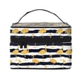 thumbnail image 1 of Yiaed Gold Flamingo Print Makeup Bag Travel Cosmetic Bags for Women Girls Zipper Pouch Makeup Organizer, 1 of 4