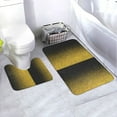 thumbnail image 1 of Yiaed Gold Glitter Gradient Print Bathroom Mat Set 2 Pieces Mat Anti-Skid Pad Ultra Soft and Absorbent Bathroom Bath Mat Contour Bath Rugs for Toilet Base, 1 of 1