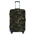 thumbnail image 1 of Yiaed Gold Gloss Outline Floral Print Travel Luggage Cover Suitcase Protector Fits 18-32 Inch Luggage Wheel Covers Patterned Elastic Luggage Anti-scratch（No luggage）-Small, 1 of 5