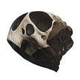 thumbnail image 1 of Yiaed Gold Pattern Skull Print Multifunction Beanie Hats for Women Men Slouchy Knit Beanie Hat Winter Hat Scarf Stretch Skull Cap, 1 of 8