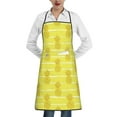thumbnail image 1 of Yiaed Gold Pineapple Print Kitchen Apron with Hand Wipe Pockets,Big Pocket,Aprons for Women with Pockets, Waterproof for Cooking Baking, 1 of 7