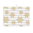 thumbnail image 1 of Yiaed Gold Snowflake Print Highly Absorbent Microfiber Kitchen Counter Mat, Dish Drying Pad for Dishes, Utensils, Pots and Pans, Large 18" x 24", 1 of 7