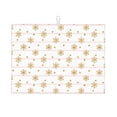 thumbnail image 1 of Yiaed Gold Snowflake Stripes Print Highly Absorbent Microfiber Kitchen Counter Mat, Dish Drying Pad for Dishes, Utensils, Pots and Pans, Large 18" x 24", 1 of 7