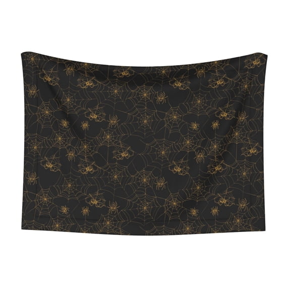 Yiaed Gold Spiders And Cobwebs Print Dog Blankets-Cat Blanket Washable for Couch Protection,Puppy Blanket, Soft Plush Reversible Throw Furniture Protector-Small