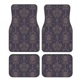 thumbnail image 1 of Yiaed Golden Bumblebee Print Carpet Floor Mats for Cars, Auto Accessories Front & Rear Car Floor Mats Car Floor Foot Mat Sets of 4 Pieces, 1 of 7