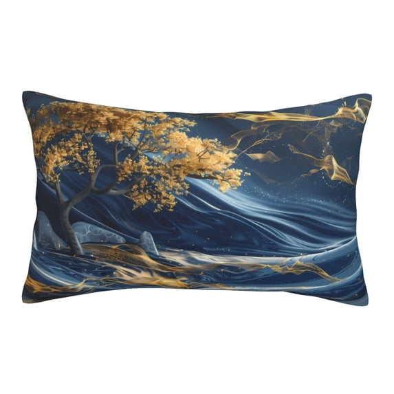 Yiaed Golden Fantasy Landscape Print Brushed Microfiber Envelope Pillowcases, Standard,Envelope Closure Pillow Cases(Without Pillow Core)-14"x20"