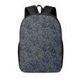 Yiaed Golden Peonies Print Travel Laptop Backpack, 17 Inch Extra Large