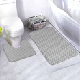 thumbnail image 1 of Yiaed Gray Plaid Print Bathroom Mat Set 2 Pieces Mat Anti-Skid Pad Ultra Soft and Absorbent Bathroom Bath Mat Contour Bath Rugs for Toilet Base, 1 of 6