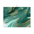 thumbnail image 1 of Yiaed Green And Gold Marble Print Highly Absorbent Microfiber Kitchen Counter Mat, Dish Drying Pad for Dishes, Utensils, Pots and Pans, Large 18" x 24", 1 of 7