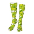 thumbnail image 1 of Yiaed Green Apple Print Great elasticity Adult Stockings Sports socks for Men and Women-One Size, 1 of 8