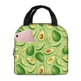 thumbnail image 1 of Yiaed Green Avocado Print Insulated Lunch Bag Reusable Cute Tote Lunch Box, Leakproof Cooler Lunch Bags for Work Office Travel School Picnic, 1 of 5