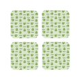 thumbnail image 1 of Yiaed Green Avocado Print Leather Coasters for Drinks - Cup Coasters Coffee Table Kitchen Table Bar, Home & Office Gifts Handmade Drink Coasters-Square, 1 of 6