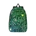 thumbnail image 1 of Yiaed Green Disco Lights Print Backpack, Premium Laptop Backpack, Travel Backpack for Women, Lightweight Backpacks, Comfortable Back Pack-Medium, 1 of 1