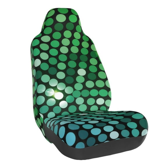 Yiaed Green Disco Lights Print Car Seat Covers,Universal Auto Seats Protector Fits for Car,SUV Sedan,Truck,Automotive Seat Covers & Accessories