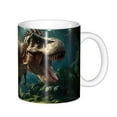 thumbnail image 1 of Yiaed Green Forest Dinosaur Print Ceramics Coffee,Large Handle Design,Extra Large Tea and Coffee Cup for Office and Home Mugs, 1 of 6