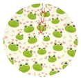 thumbnail image 1 of Yiaed Green Frog Print Christmas Tree Skirt , Tree SkirtsTree Mat for Christmas Winter Holiday Indoor Decorations-48", 1 of 7