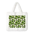 thumbnail image 1 of Yiaed Green Fruit Print Fluffy Shoulder Bag Plush Bags Women Ladies Tote Bag Fluffy White Furry Purse Handbag for Autumn and Winter, 1 of 7