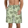 thumbnail image 1 of Yiaed Green Snake Print Men's Swim Trunks with Lining Quick Dry Sports Shorts Beach Shorts Boardshorts-Large, 1 of 5