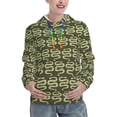 thumbnail image 1 of Yiaed Green Snake Print Womens Casual Hoodies Crew Neck Long Sleeve Sweatshirts With Pocket Pullover Tops Women's Hooded Sweatshirt-XX-Large, 1 of 5
