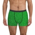 thumbnail image 1 of Yiaed Green Sparkling Shiny Print Men's Soft Cotton Boxer Shorts Breathable Boxers Underwear Moisture-Wicking Underwear Stretch Boxer Briefs for Man-Large, 1 of 5