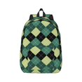 thumbnail image 1 of Yiaed Green Squares Print Backpack, Premium Laptop Backpack, Travel Backpack for Women, Lightweight Backpacks, Comfortable Back Pack-Small, 1 of 7