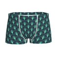 thumbnail image 1 of Yiaed Green Vintage Peacock Print Boys' Boxer Briefs Cotton Casual Stretch Comfort Boys Boxers - Kids Boxer Briefs Underwear for Boys (6-18)-XX-Small, 1 of 5