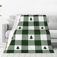 thumbnail image 1 of Yiaed Green White Christmas Tree Lumberjack Plaid Pattern Fleece Throw Blanket,Fleece Throw Blankets for Couch & Bed All Season Use -80"x60", 1 of 6