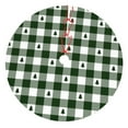 thumbnail image 1 of Yiaed Green White Christmas Tree Lumberjack Plaid Print Christmas Tree Skirt , Tree SkirtsTree Mat for Christmas Winter Holiday Indoor Decorations-30", 1 of 7