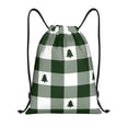 thumbnail image 1 of Yiaed Green White Lumberjack Plaid Print Drawstring Bags Drawstring Backpack Bulk String Back Pack Gym Sport Bag-Medium, 1 of 5