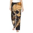 thumbnail image 1 of Yiaed Grim Coffee Skull Print Womens Lounge Pants, Loose PJ Bottoms, Long Pajama Pants for Women-X-Large, 1 of 6