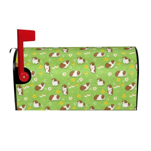 Yiaed Guinea Pigs Print Mailbox Covers, Magnetic Mailbox Cover, Mail Box Covers for Garden Outdoor Decor Box Covers-25.5x21 in