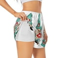 thumbnail image 1 of Yiaed Guomei doctor Print Women's Running Shorts with Liner 3 Zipper Pockets Elastic Workout Athletic Gym Yoga Shorts-Medium, 1 of 7