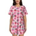 thumbnail image 1 of Yiaed Haear Strawberry Print Short Sleeve Pajama Sets for Women Casual Crew Neck 2 Piece Lounge Sets Women's Short-Sleeved Pajama-X-Large, 1 of 5