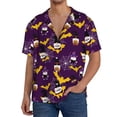 thumbnail image 1 of Yiaed Halloween Gnomes1 Print Mens Casual Wrinkle Free Shirts Short Sleeve Button Down Summer Stretch Dress Shirt-4X-Large, 1 of 5