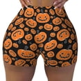 thumbnail image 1 of Yiaed Halloween Pumpkins Print Women's Athletic Shorts Running Shorts Sporty Short High Waisted Elastic Workout Shorts for Yoga Gym Running & Sports -Medium, 1 of 8