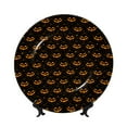 thumbnail image 1 of Yiaed Halloween Pumpkins1 Print Bone China Decorative Plate Ceramic Dinner Plates Art Crafts with Display Stand-8in, 1 of 6
