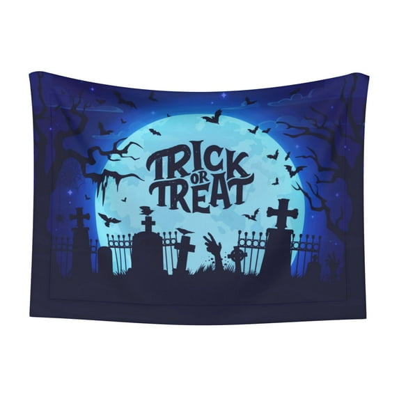 Yiaed Halloween Trick Or Treat Print Dog Blankets-Cat Blanket Washable for Couch Protection,Puppy Blanket, Soft Plush Reversible Throw Furniture Protector-Medium