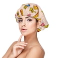thumbnail image 1 of Yiaed Hamburger Pizza Coke Print Satin Bonnet Silk Bonnet Hair Bonnet for Sleeping Hair Bonnets, 1 of 6