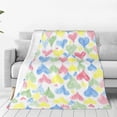 thumbnail image 1 of Yiaed Hand Drawn Colored Hearts Pattern Fleece Throw Blanket,Fleece Throw Blankets for Couch & Bed All Season Use -40"x30", 1 of 6