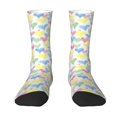 thumbnail image 1 of Yiaed Hand Drawn Colored Hearts Print Great elasticity Crew Socks Sports socks for Men and Women, 1 of 5